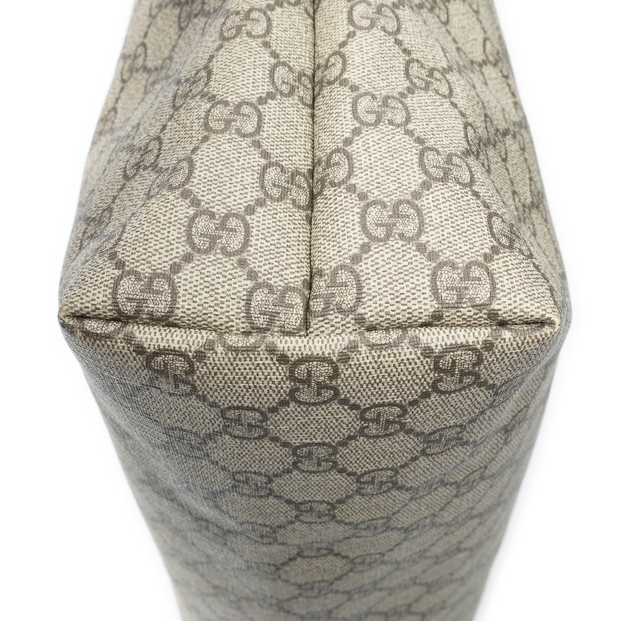 Bolso de Hombro Web Shopping Tote Lona Revestida Supreme Beige