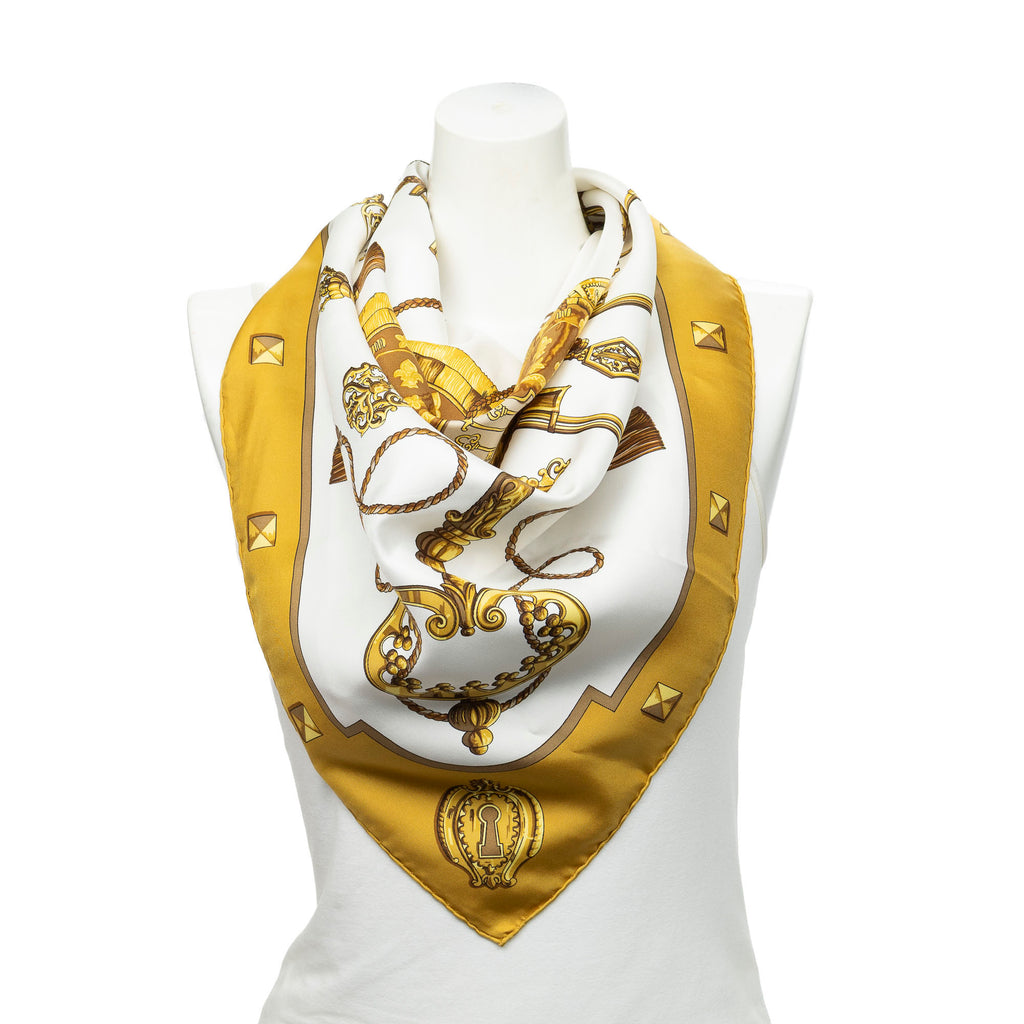 Scarf Scarf Gold 100% Twill Silk