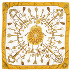 Scarf Scarf Gold 100% Twill Silk