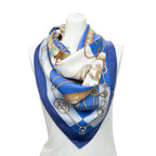 Scarf Scarf Blue 100% Twill Silk