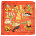 Scarf Scarf Red 100% Twill Silk