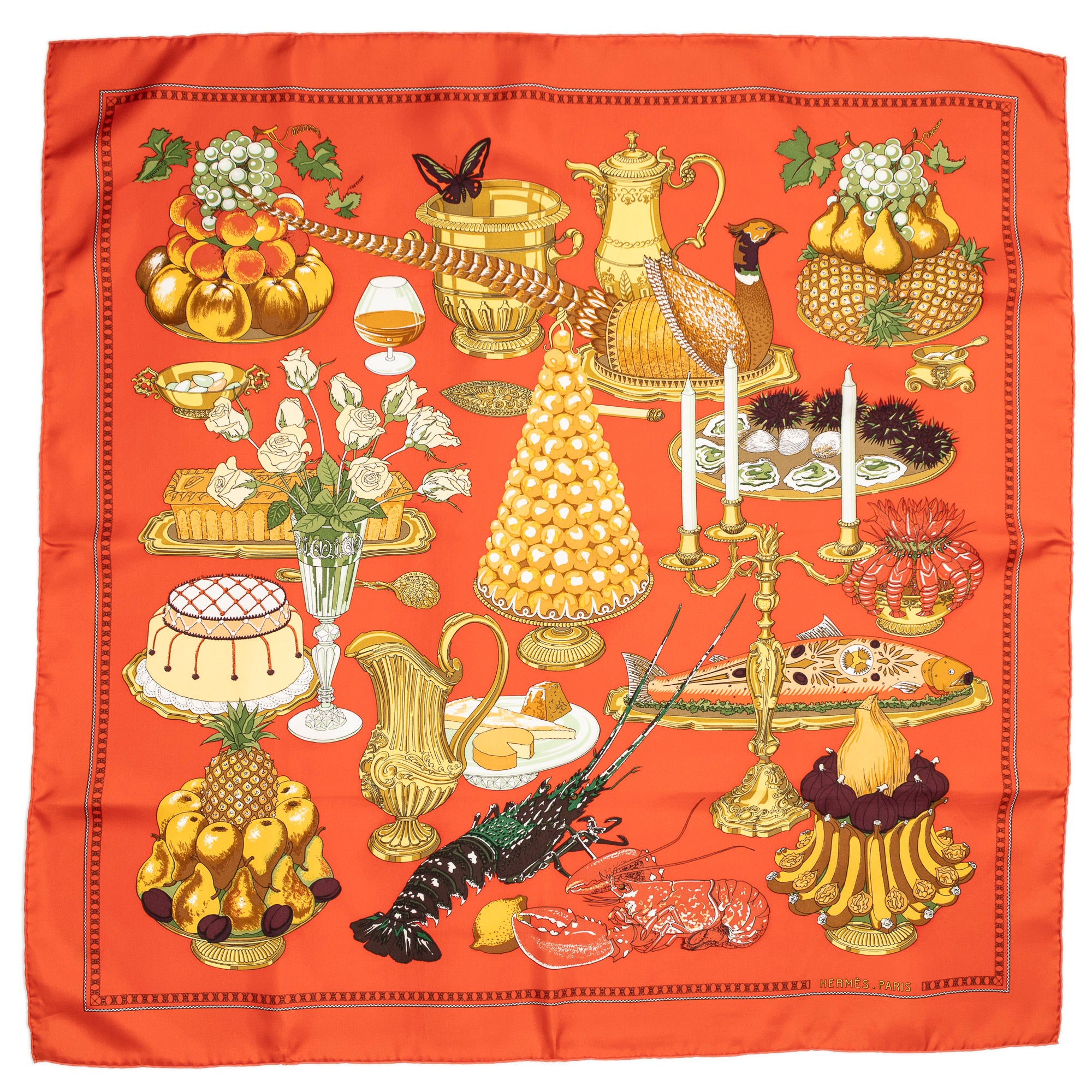 Scarf Scarf Red 100% Twill Silk