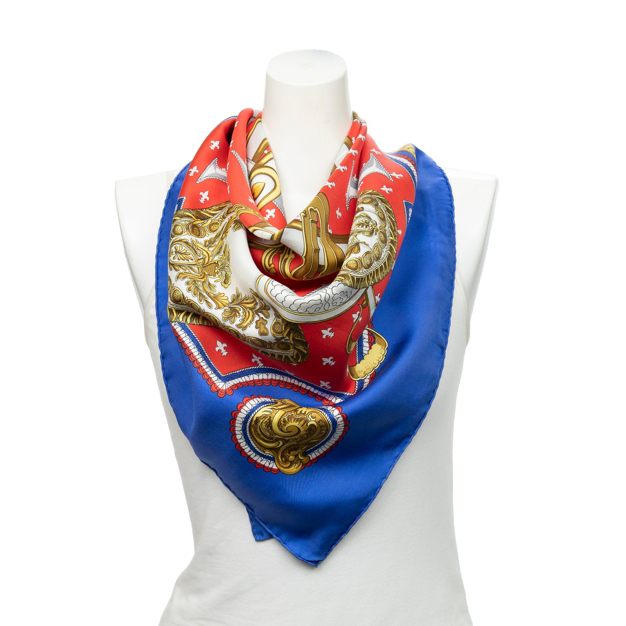 Scarf Scarf Blue 100% Twill Silk