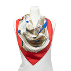 Scarf Scarf Red 100% Twill Silk