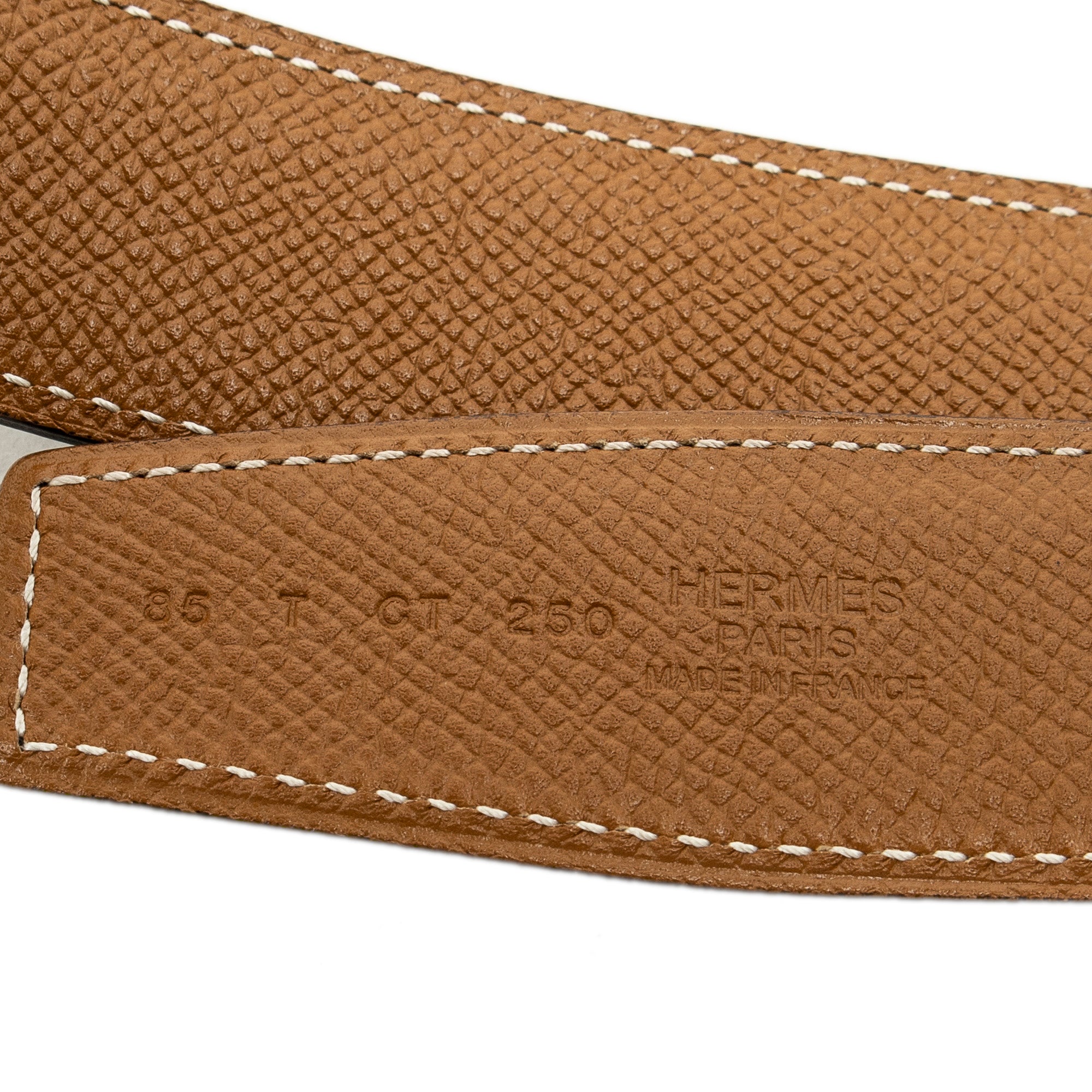 Belt H Au Carre Reversible Belt 85 Black Swift Leather