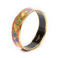 Bracelet Enamel Bangle MM Orange Gold Plated