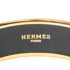 Bracelet Enamel Bangle MM Orange Gold Plated
