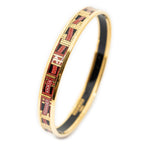 Bracelet Enamel Bangle PM Red Ribbon Motif
