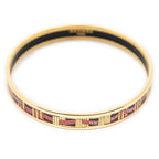 Bracelet Enamel Bangle PM Red Ribbon Motif