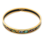 Bracelet Enamel Bangle PM Black Jewels Motif