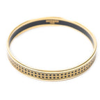 Bracelet Enamel Bangle PM Gold Geometric Diamond Motif