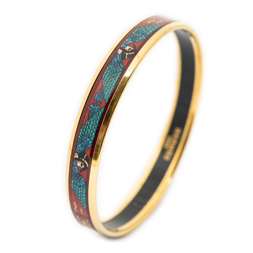 Bracelet Enamel Bangle PM Red Wings Motif