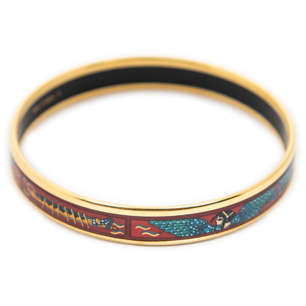 Bracelet Enamel Bangle PM Red Wings Motif