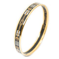 Bracelet Enamel Bangle PM Black Rope Motif