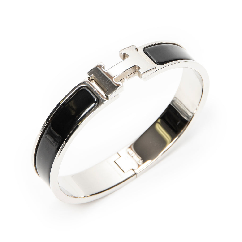 Bracelet Clic Clac H Bracelet PM Black Silver Plated