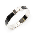 Bracelet Clic Clac H Bracelet PM Black Silver Plated