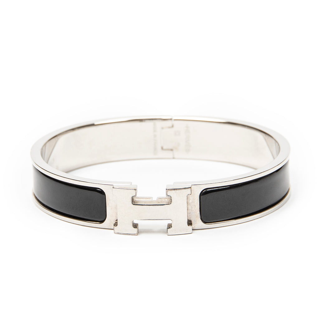 Bracelet Clic Clac H Bracelet PM Black Silver Plated