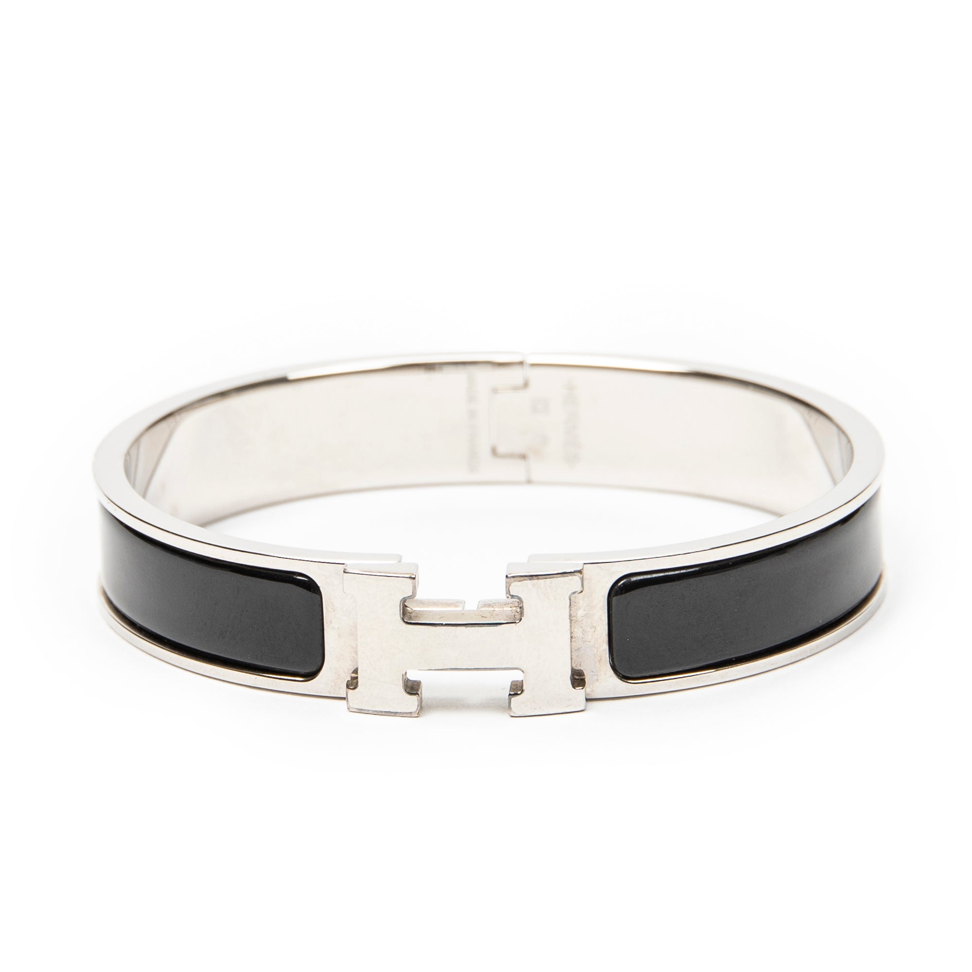 Bracelet Clic Clac H Bracelet PM Black Silver Plated