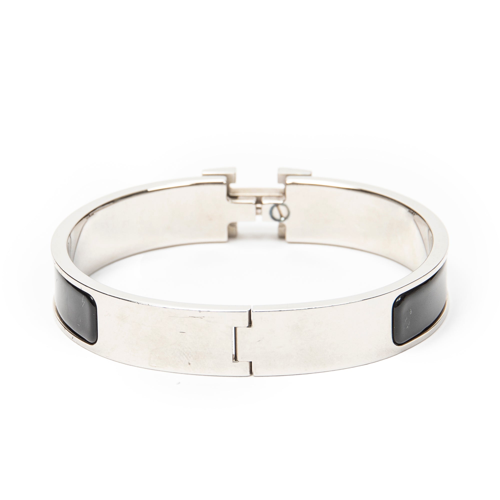 Bracelet Clic Clac H Bracelet PM Black Silver Plated