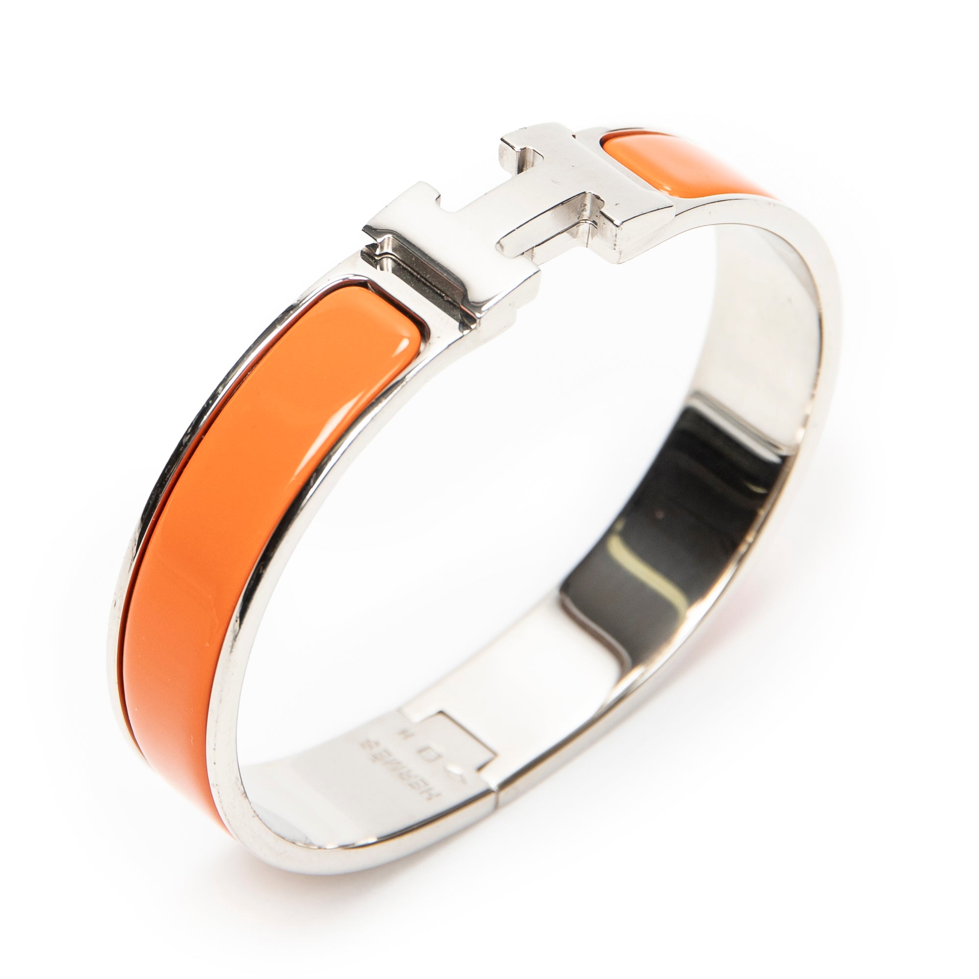 Bracelet Clic Clac H Bracelet PM Orange Silver Plated