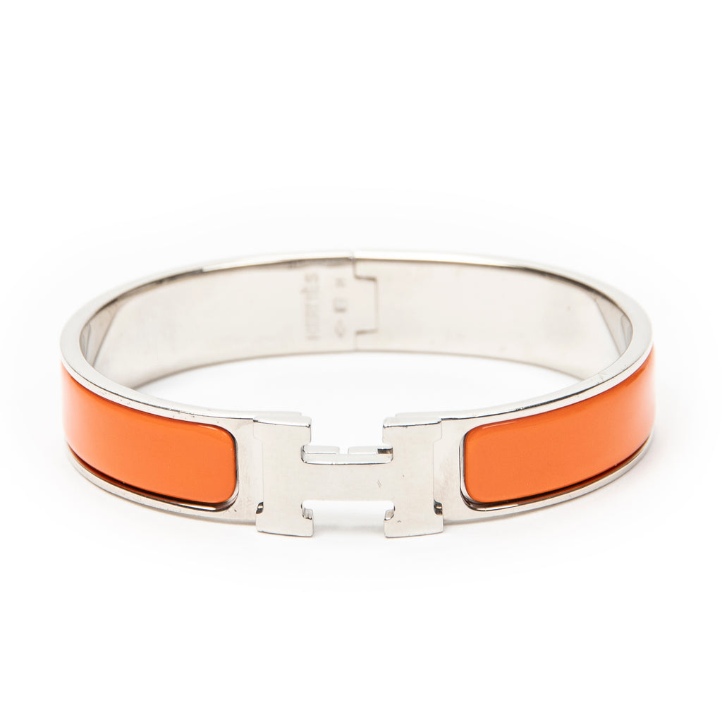 Bracelet Clic Clac H Bracelet PM Orange Silver Plated