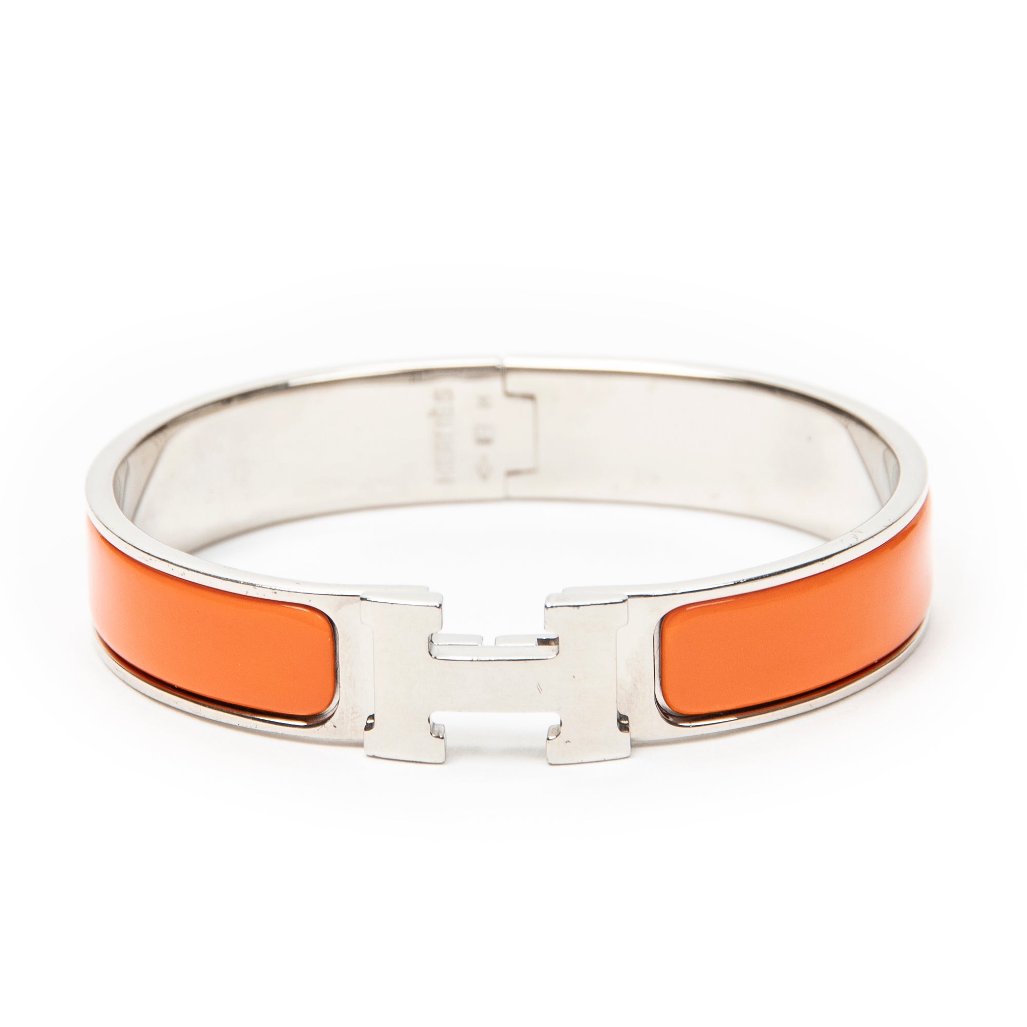 Bracelet Clic Clac H Bracelet PM Orange Silver Plated