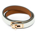 Bracelet Kelly Double Tour Bracelet T2 Light Green Swift Leather