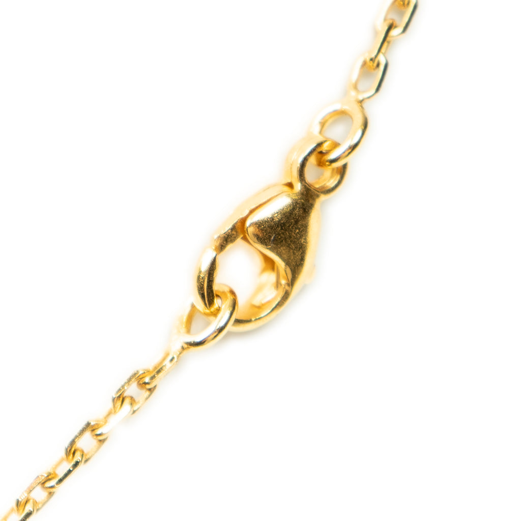 Collar Pop H con colgante, naranja, chapado en oro