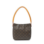 Bolso de hombro Looping MM lona Monogram marrón