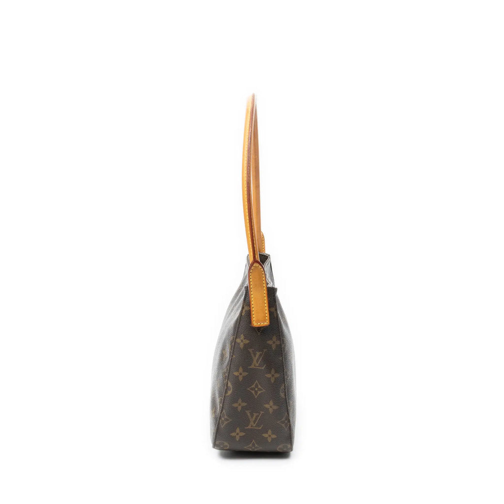 Bolso de hombro Looping MM lona Monogram marrón