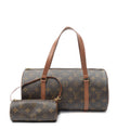 Handbag Papillon 30 Brown Monogram Canvas