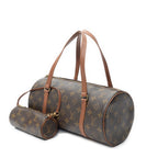 Handbag Papillon 30 Brown Monogram Canvas