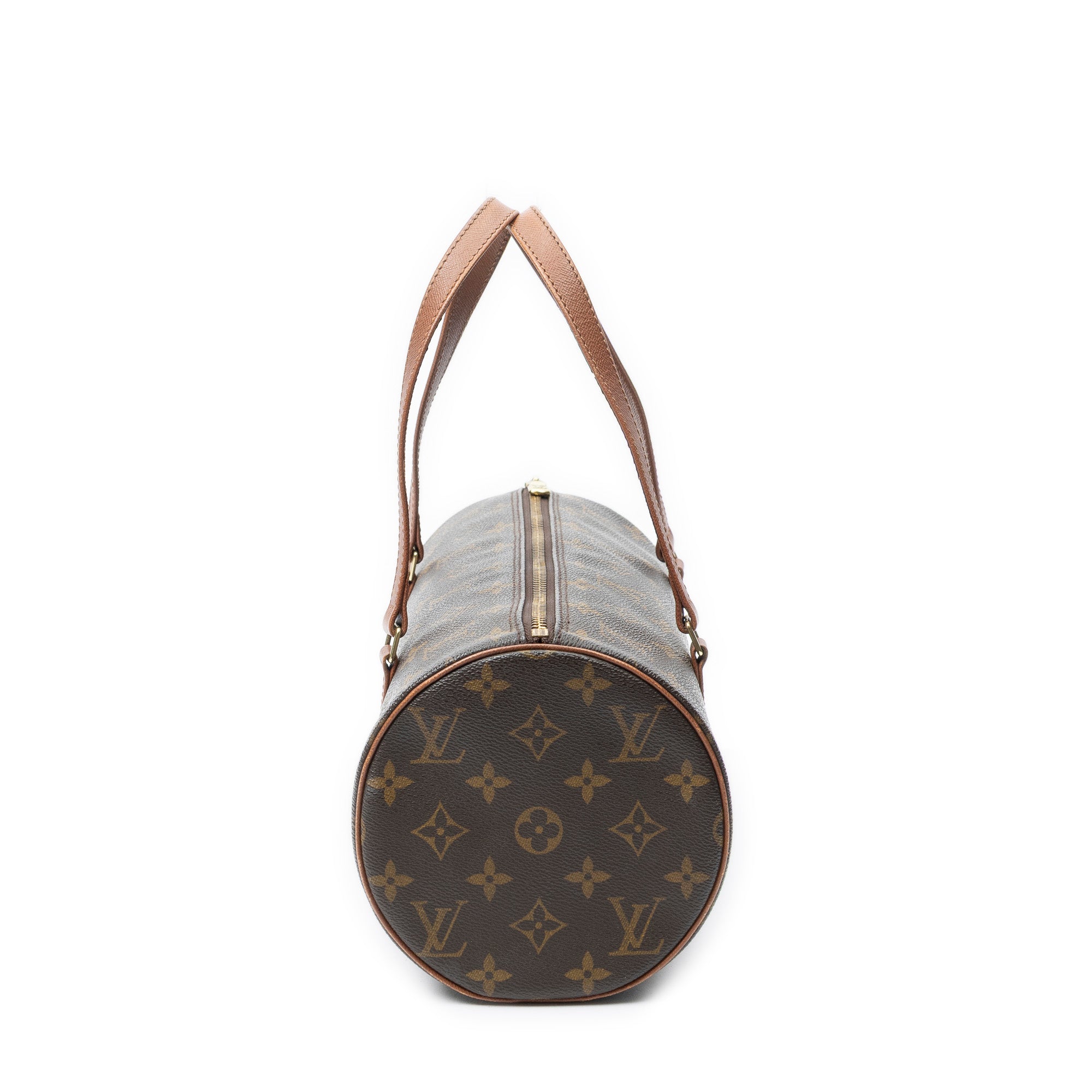 Handbag Papillon 30 Brown Monogram Canvas