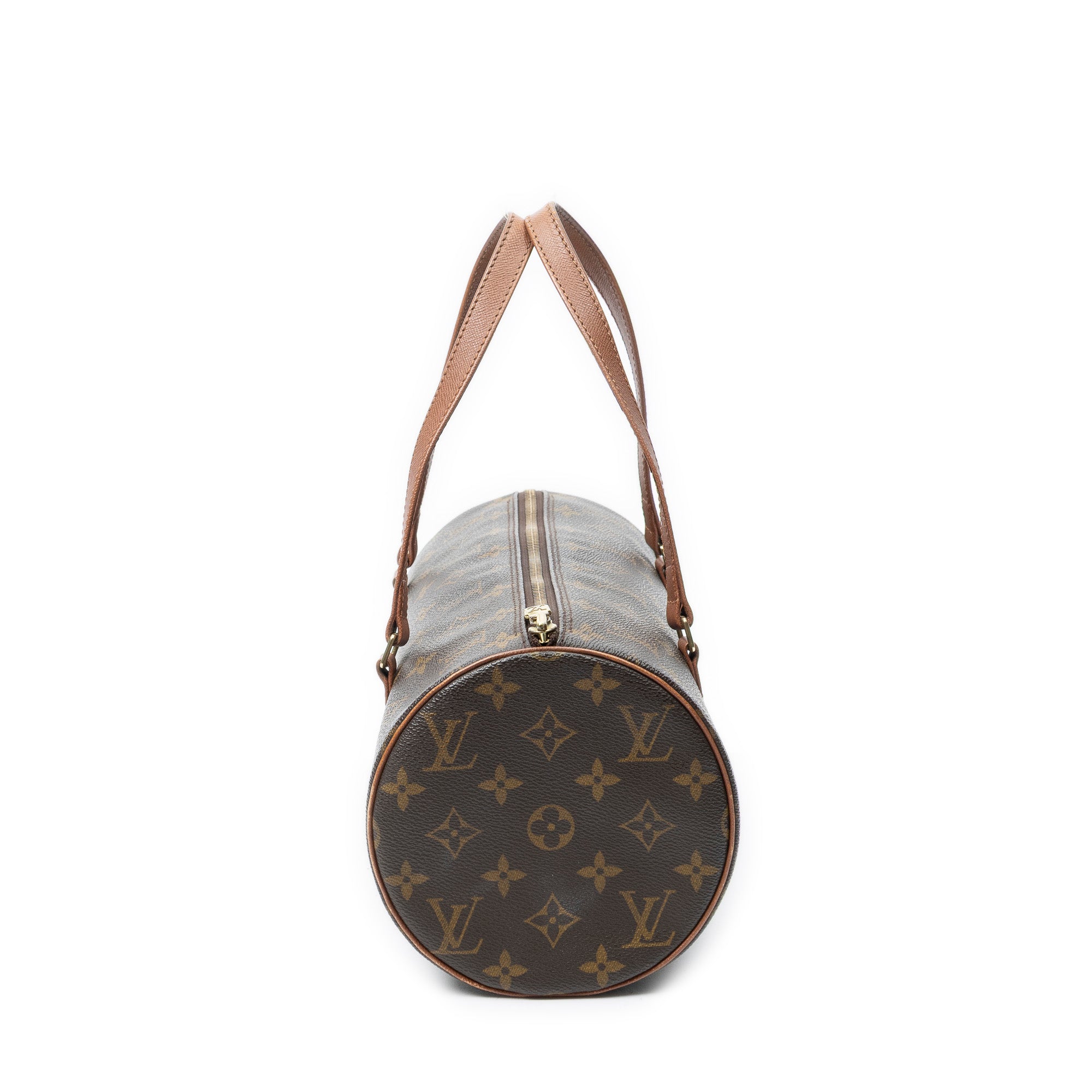 Handbag Papillon 30 Brown Monogram Canvas