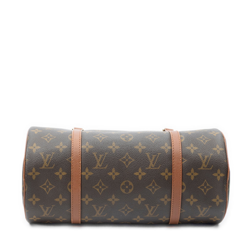 Handbag Papillon 30 Brown Monogram Canvas