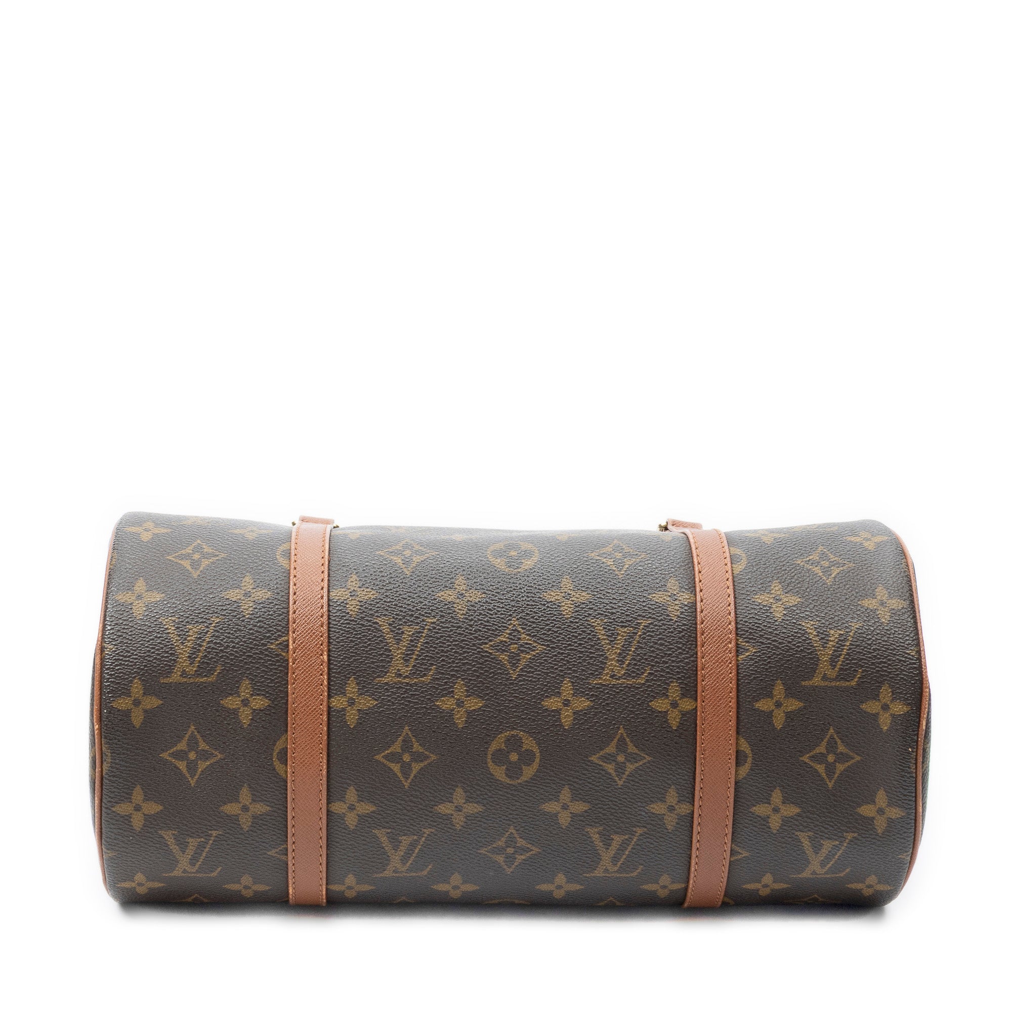 Handbag Papillon 30 Brown Monogram Canvas