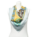Scarf Scarf Yellow 100% Twill Silk