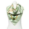 Scarf Scarf Green 100% Twill Silk