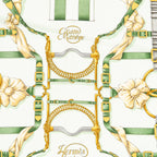 Scarf Scarf Green 100% Twill Silk