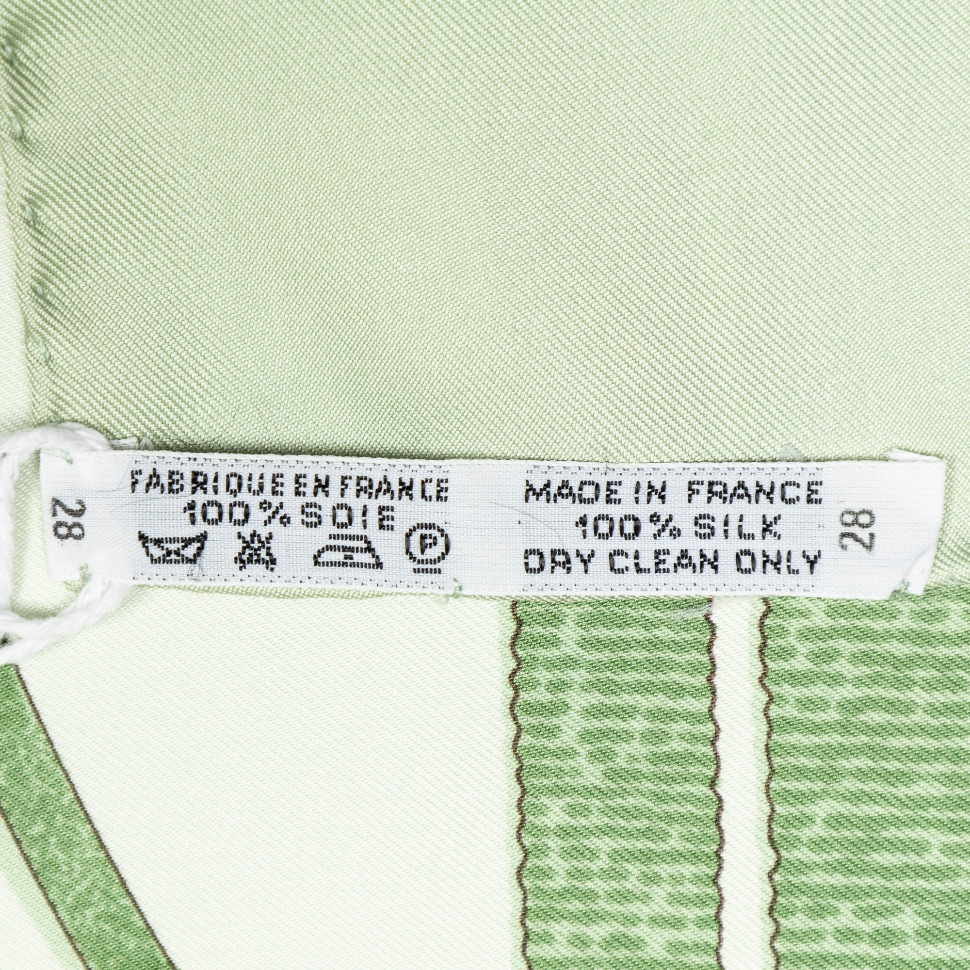 Scarf Scarf Green 100% Twill Silk