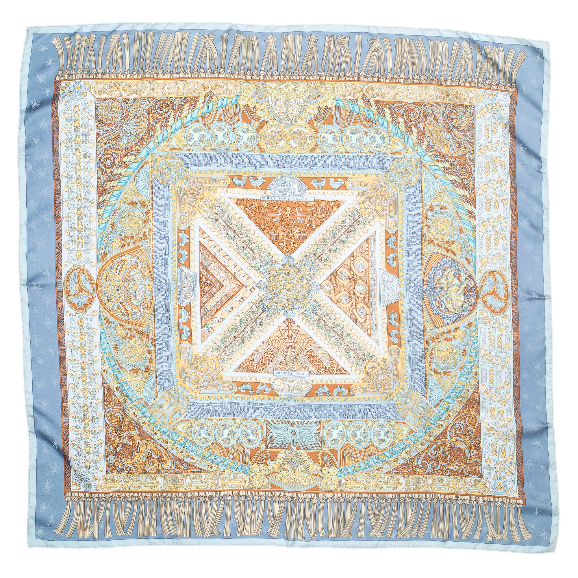 Scarf Scarf Light Blue 100% Twill Silk