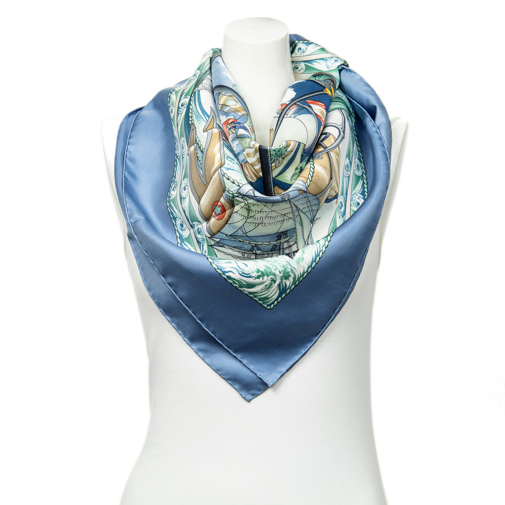 Scarf Scarf Light Blue 100% Twill Silk