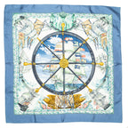Scarf Scarf Light Blue 100% Twill Silk