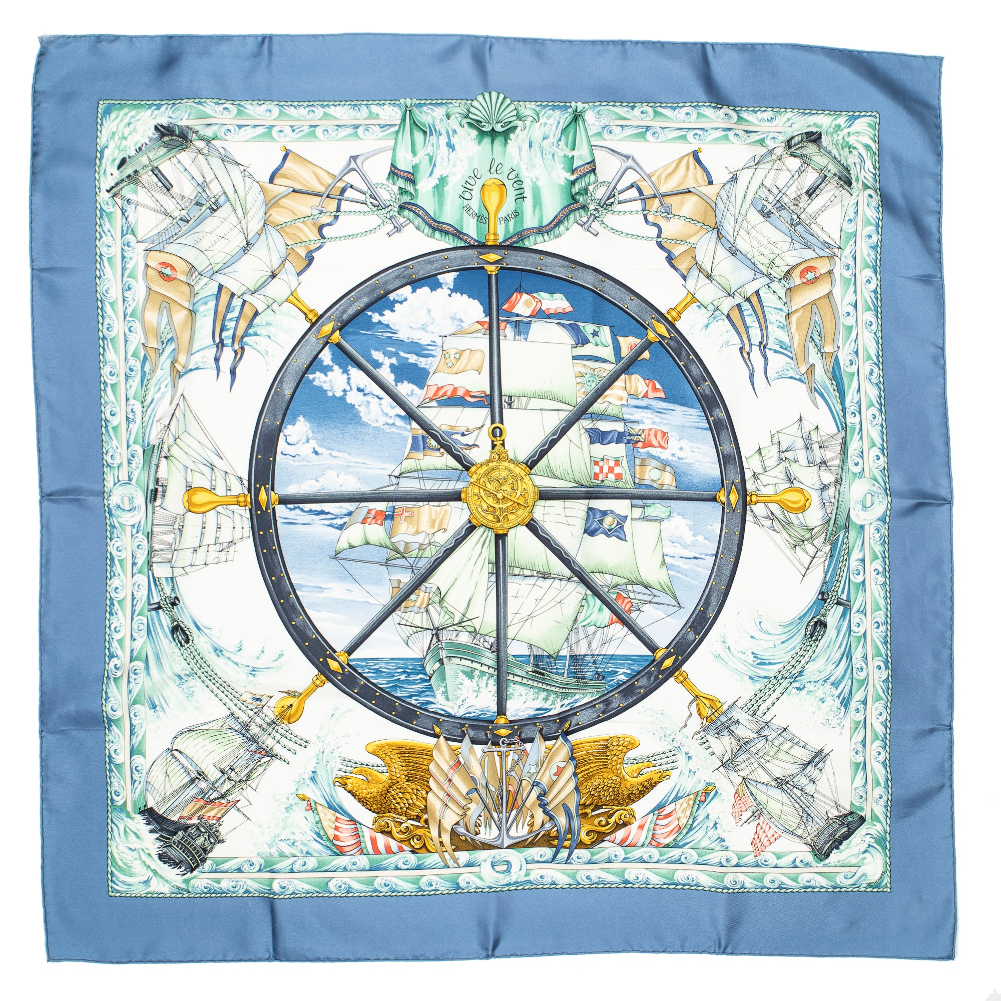 Scarf Scarf Light Blue 100% Twill Silk
