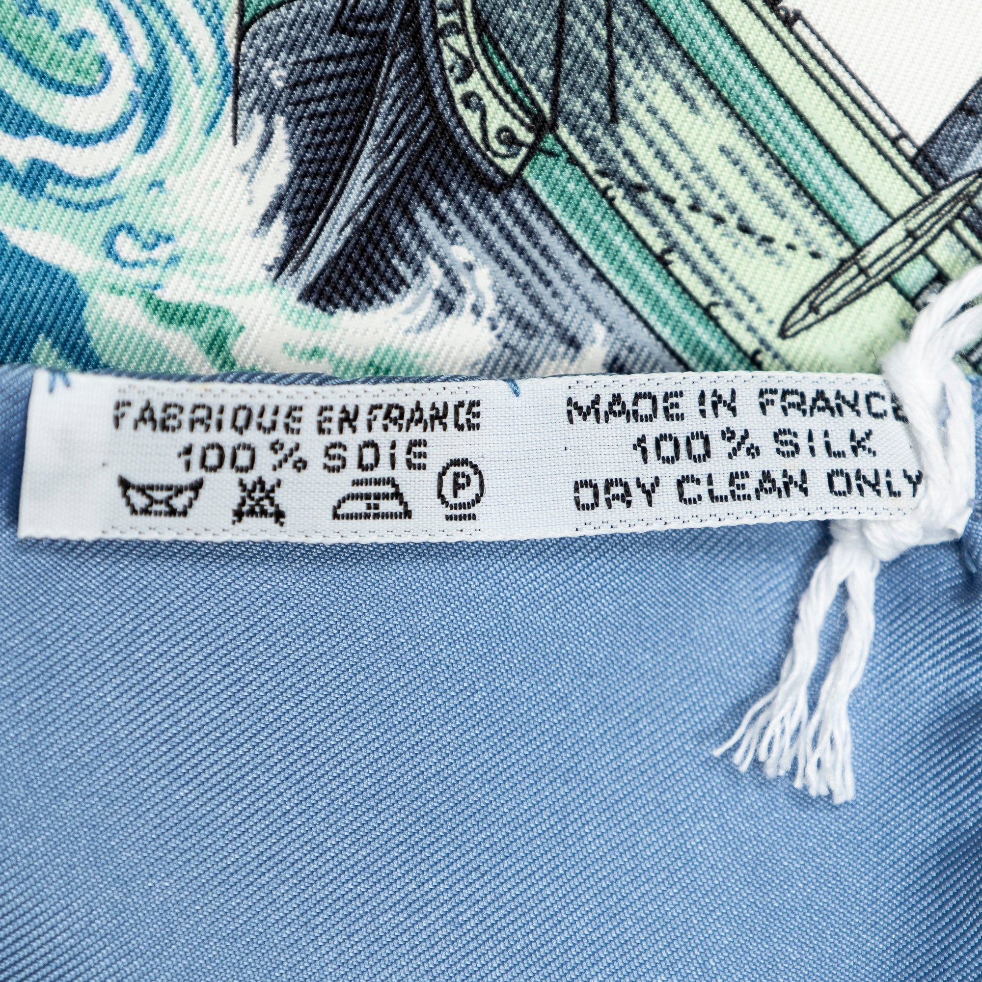 Scarf Scarf Light Blue 100% Twill Silk