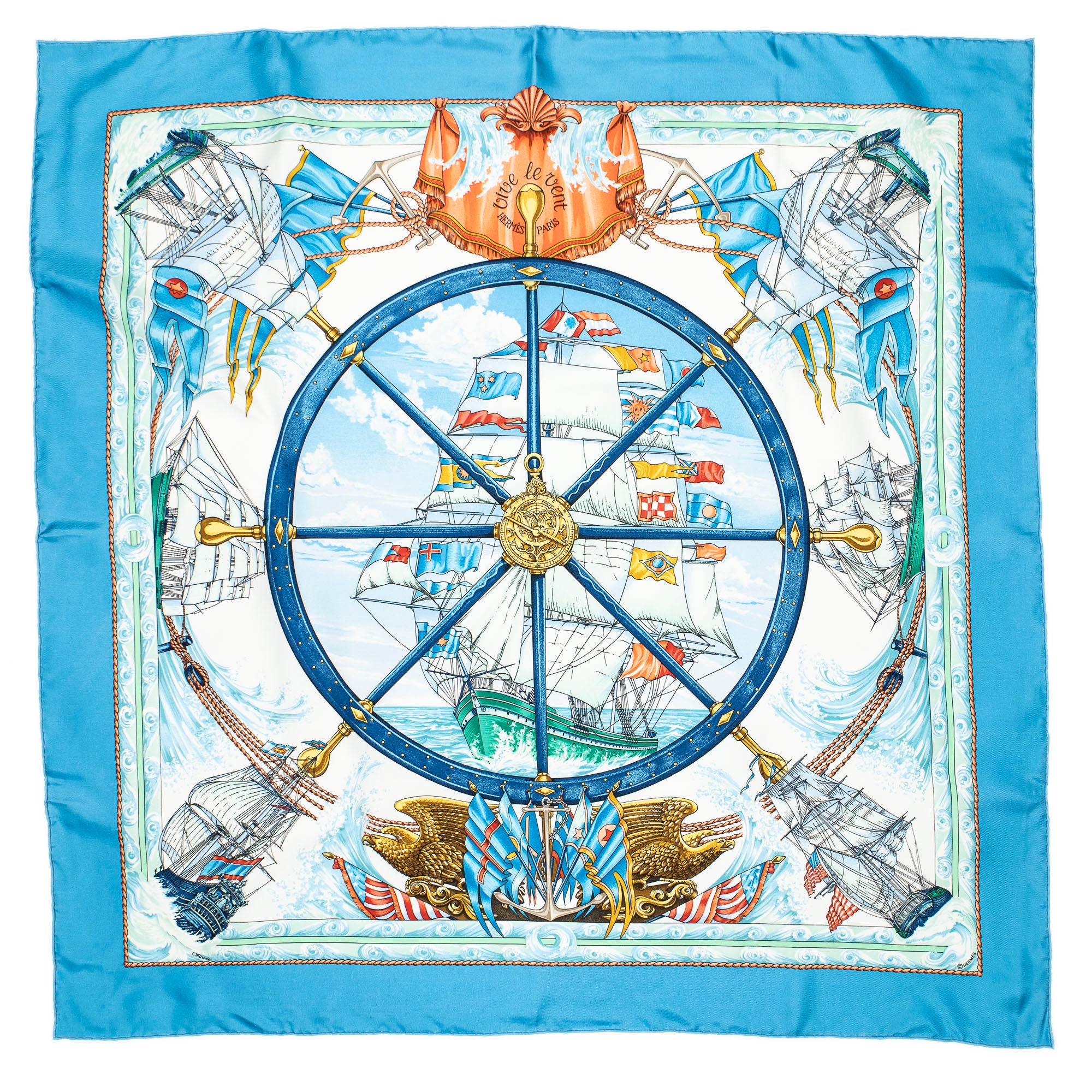 Scarf Scarf Light Blue 100% Twill Silk