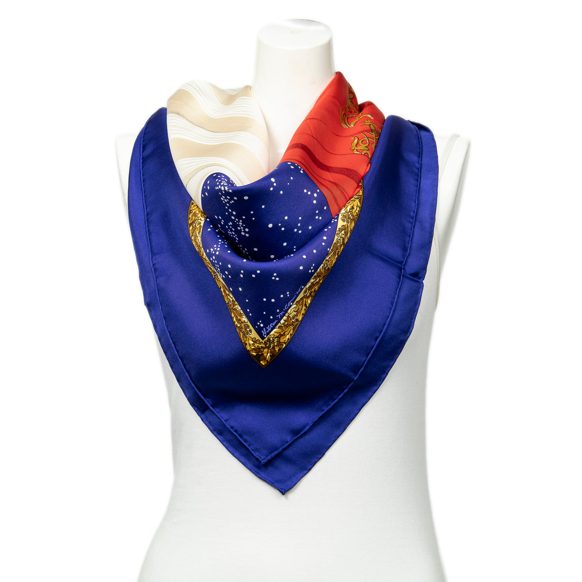 Scarf Scarf Blue 100% Twill Silk