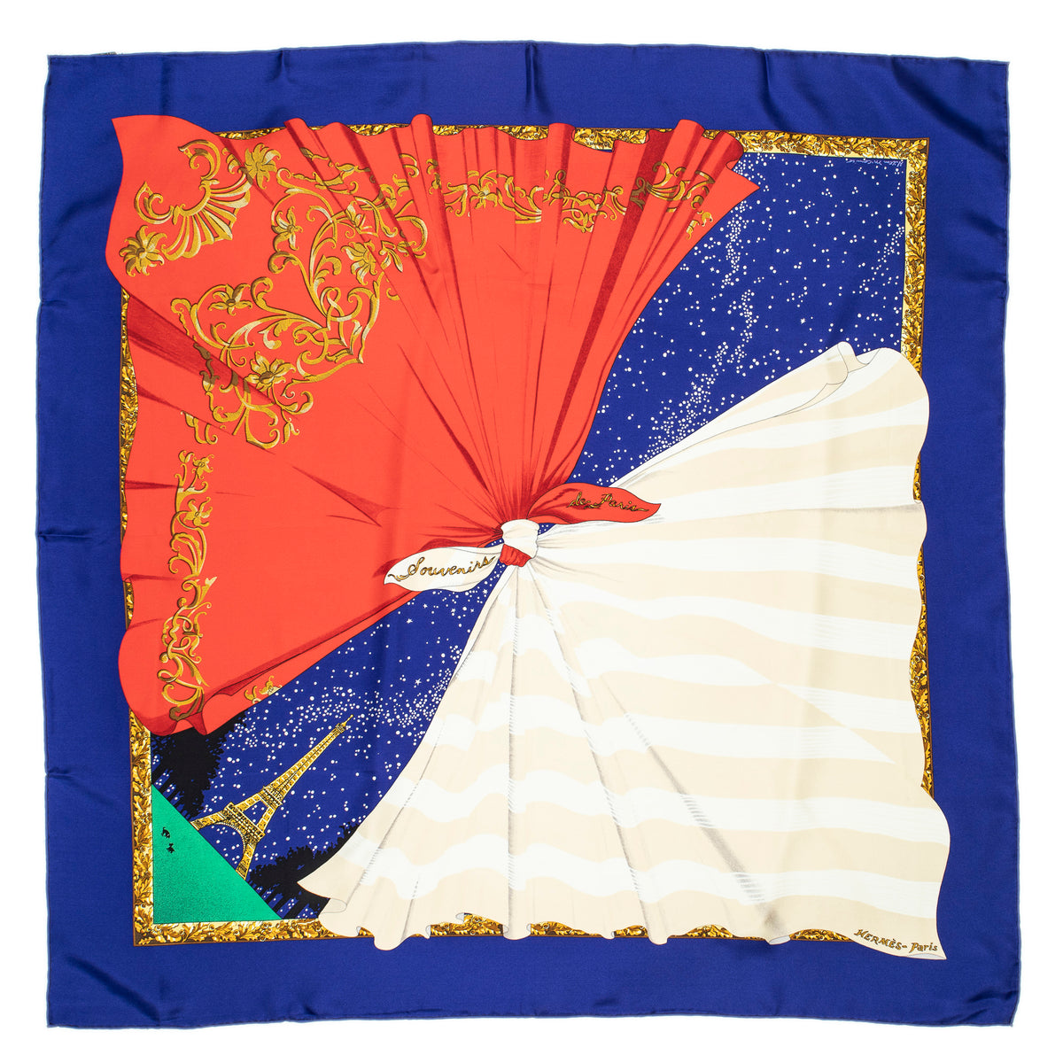 Scarf Scarf Blue 100% Twill Silk