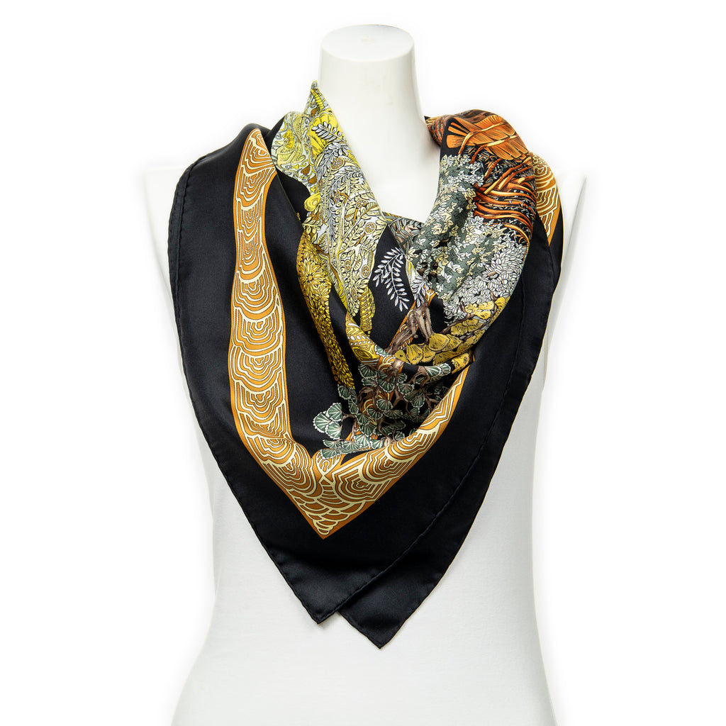 Scarf Scarf Black 100% Twill Silk