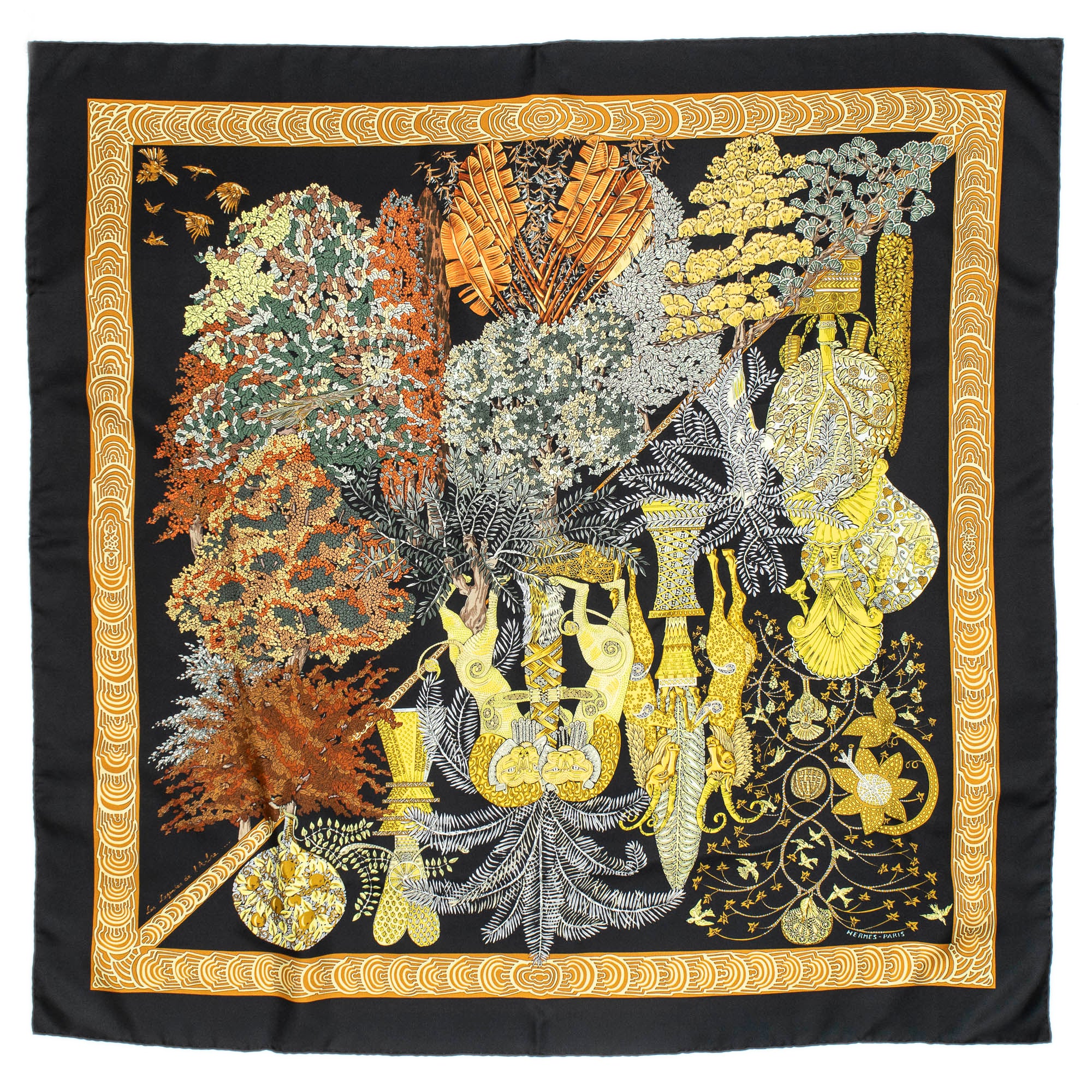 Scarf Scarf Black 100% Twill Silk